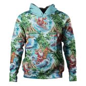 Australia Christmas Custom Hoodie - Surfing Santa Hoodie