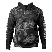 Australia Fishing Custom Hoodie - Fish Reaper Fish Skeleton Blue Hoodie