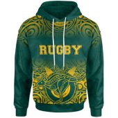 Wallabies Rugby Hoodie - Kangaroo and Coat Of Arms Hoodie