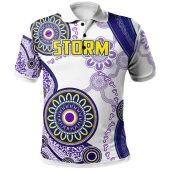 Melbourne Storm Polo Shirt - Custom Super Melbourne Storm Thunder Power Polo Shirt