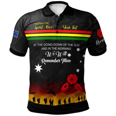 Penrith Panthers Anzac Custom Polo Shirt - Keeping the Spirit Alive Polo Shirt