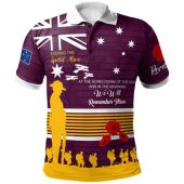 Australia Broncos Anzac Custom Polo Shirt - Keeping the Spirit Alive Polo Shirt