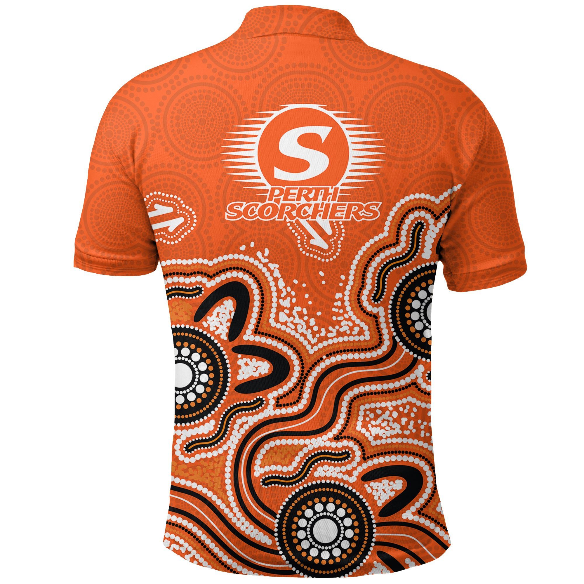 Perth Scorchers Polo Shirt - Aboriginal Art Perth Scorchers Polo Shirt - Aboriginal Art