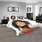 Whitney Houston White Bedding Set