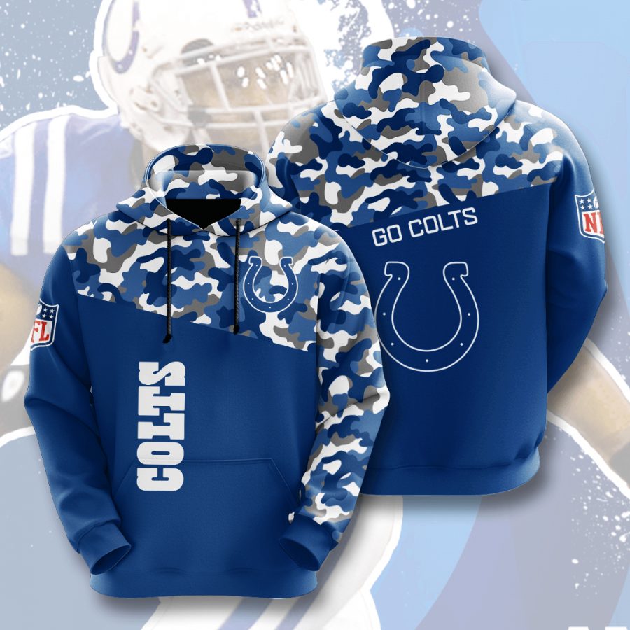 NFL Indianapolis Colts Blue White Camo Pullover Hoodie NFL Indianapolis Colts Blue White Camo Pullover Hoodie