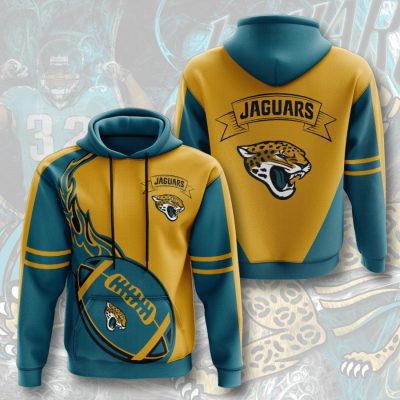 NFL Jacksonville Jaguars Teal Fire Pullover Hoodie