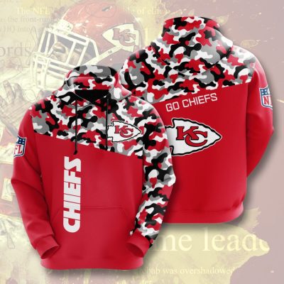 NFL Kansas City Chiefs Red Black Camo Pullover Hoodie