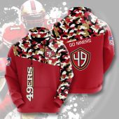 NFL San Francisco 49ers Red Gold Camo Pullover Hoodie