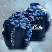 NFL Seattle Seahawks Navy Camo Pullover Hoodie