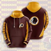 NFL Washington Redskins Burgundy Gold Pullover Hoodie