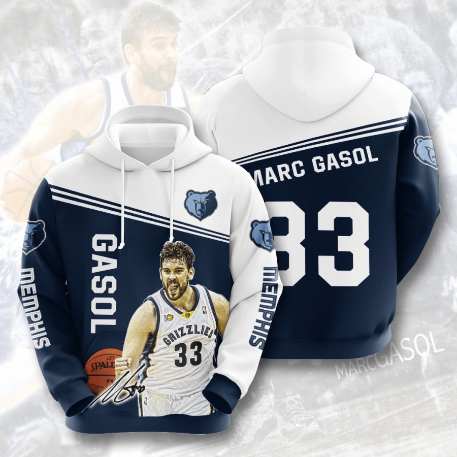 NBA Memphis Grizzlies Marc Gasol Pullover Hoodie NBA Memphis Grizzlies Marc Gasol Pullover Hoodie
