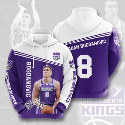 NBA Sacramento Kings Bogdan Bogdanovic Pullover Hoodie