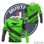 Ford Mustang Green Pullover Hoodie