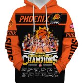 NBA Phoenix Suns Black Orange Western Conference Finals Champions Pullover Hoodie