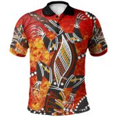 Australia Aboriginal Inspired Polo - Crocodile Dot Painting