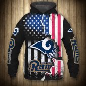 NFL Los Angeles Rams American Flag Big Logo Pullover Hoodie