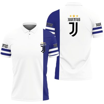 Juventus FC New White Blue Polo Shirt