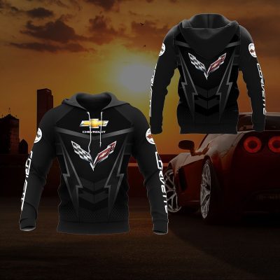 Chevrolet Corvette Black Pullover Hoodie