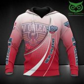 NBA New Orleans Pelicans Red Gradient Curves Pullover Hoodie