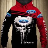 Ford Mustang Skull Pullover Hoodie