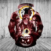 NFL Washington Redskins Horror Night Hallowen Pullover Hoodie