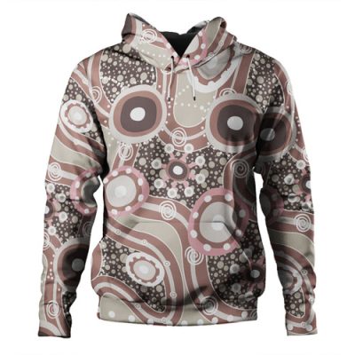 Australia Aboriginal Hoodie - Brown Aboriginal Dot Art Inspired Hoodie