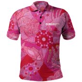 Custom Australia Polo Shirt  Aboriginal Dot Painting Pink