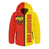 Gold Coast SUNS Hooded Padded Jacket Warrior's Heart Ignites