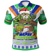 Canberra Raiders Christmas Custom Polo Shirt - Canberra Viking Santa Aussie Big Things Polo Shirt