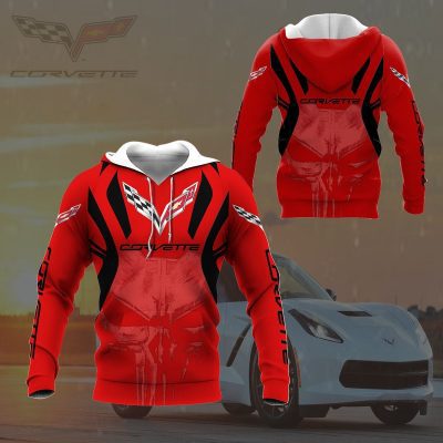 Chevrolet Corvette Red Pullover Hoodie V3