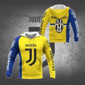 Juventus FC Bianconeri Yellow Blue Pullover Hoodie