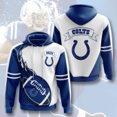 NFL Indianapolis Colts Blue Fire Pullover Hoodie