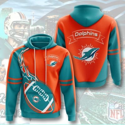 NFL Miami Dolphins Aqua Fire Pullover Hoodie