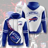 NFL Buffalo Bills Blue Fire Pullover Hoodie