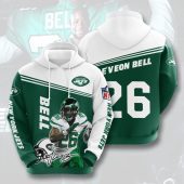 NFL New York Jets Le'Veon Bell Green White Pullover Hoodie