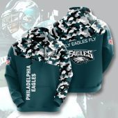 NFL Philadelphia Eagles Green White Camo Pullover Hoodie