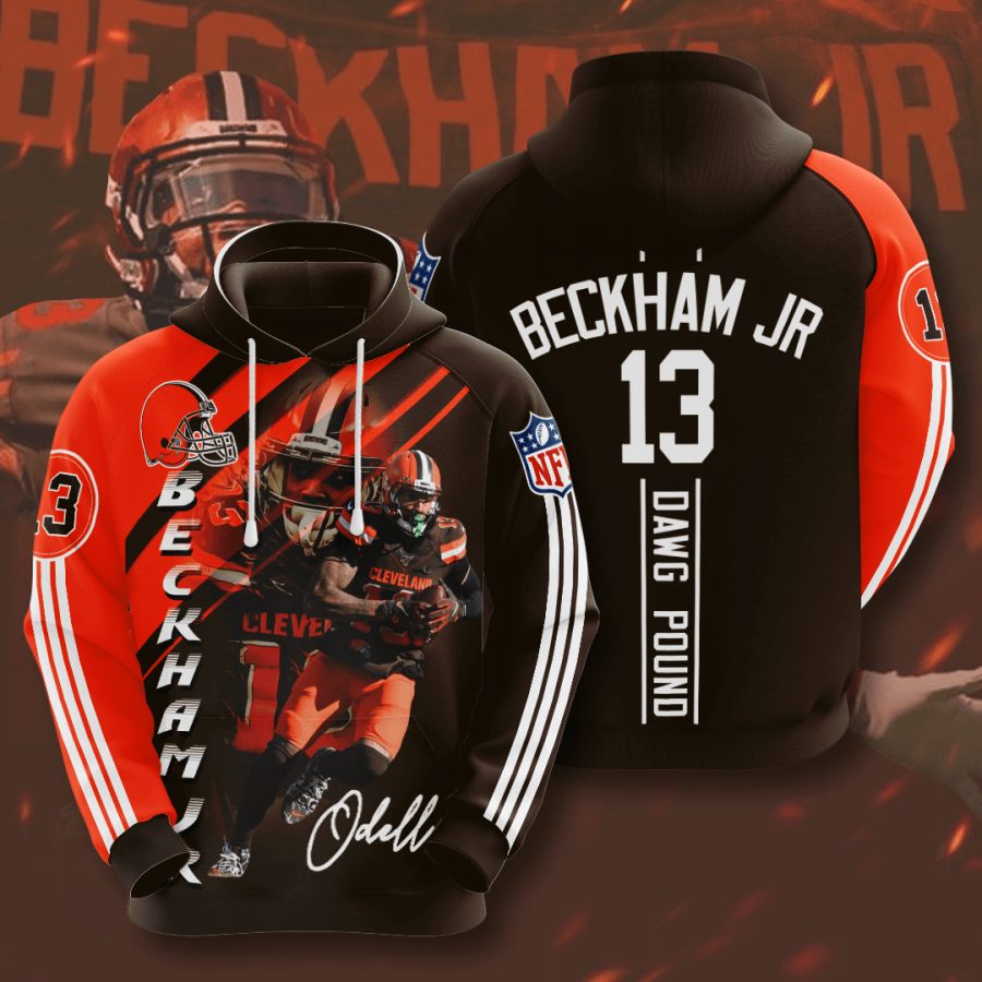NFL Cleveland Browns Odell Beckham Jr. 13 Pullover Hoodie NFL Cleveland Browns Odell Beckham Jr. 13 Pullover Hoodie