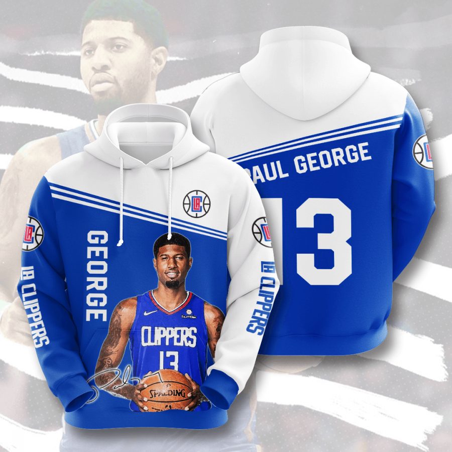 NBA Los Angeles Clippers Paul George Pullover Hoodie NBA Los Angeles Clippers Paul George Pullover Hoodie