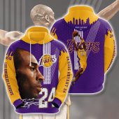 NBA Los Angeles Lakers Kobe Bryant Gold Purple Pullover Hoodie