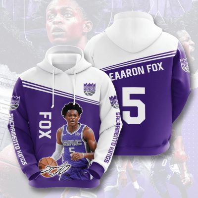 NBA Sacramento Kings Deaaron Fox Pullover Hoodie