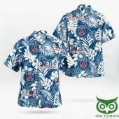 Paris Saint-Germain FC Blue White Hawaiian Shirt