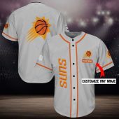 NBA Phoenix Suns Custom Name White Baseball Jersey