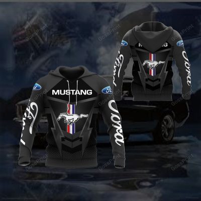 Ford Mustang Black Pullover Hoodie