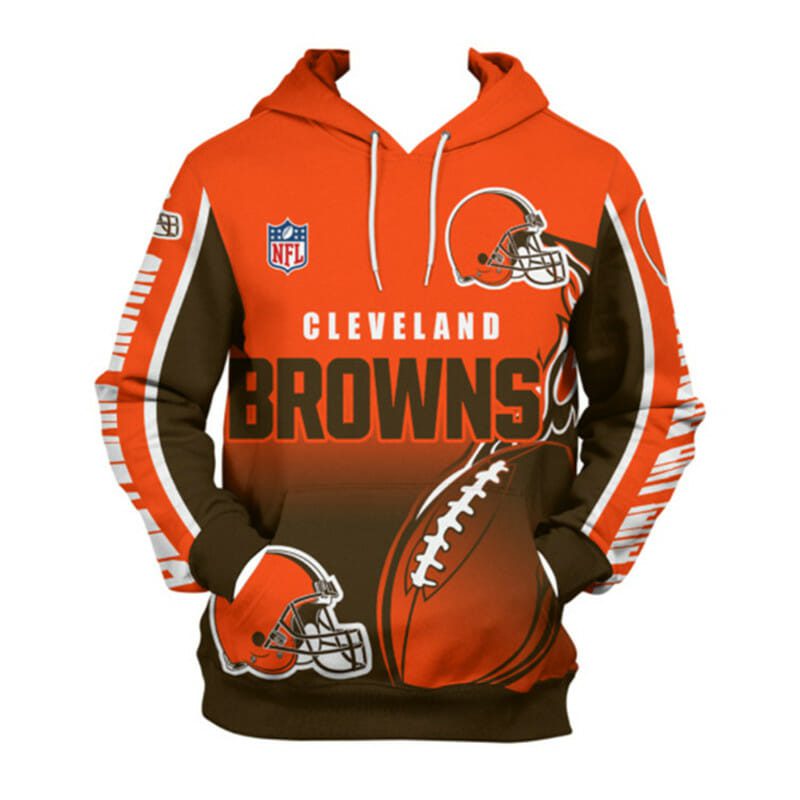 NFL Cleveland Browns Orange Pullover Hoodie V2 NFL Cleveland Browns Orange Pullover Hoodie V2