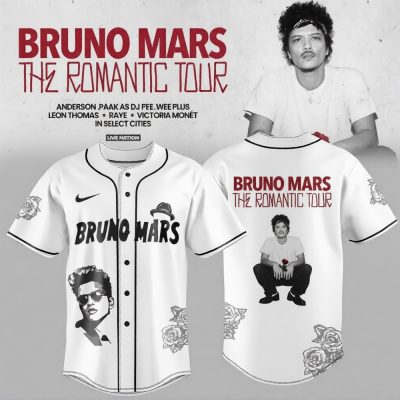 Romantic Tour - Bruno Mars Tour 2026 Baseball Jersey v2