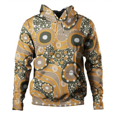 Australia Aboriginal Hoodie - Orange Aboriginal Dot Art Inspired Hoodie