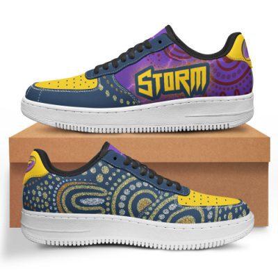 Melbourne Storm Christmas Low Top Sneakers F1 - Merry Christmas Indigenous Melbourne Storm Low Top Sneakers F1