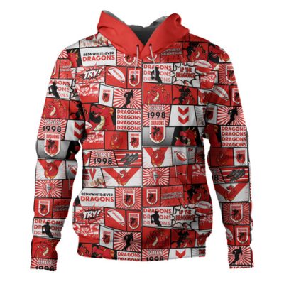 St. George Illawarra Dragons Hoodie - Team Of Us Die Hard Fan Supporters Comic Style