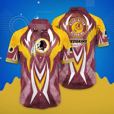 NFL Washington Redskins Brown Golden Hawaiian Shirt