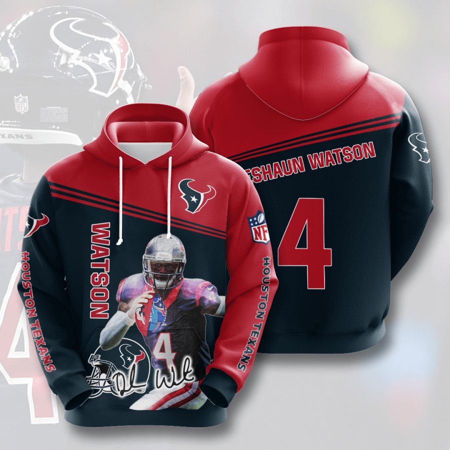 NFL Houston Texans Deshaun Watson Deep Steel Blue Battle Red Pullover Hoodie NFL Houston Texans Deshaun Watson Deep Steel Blue Battle Red Pullover Hoodie